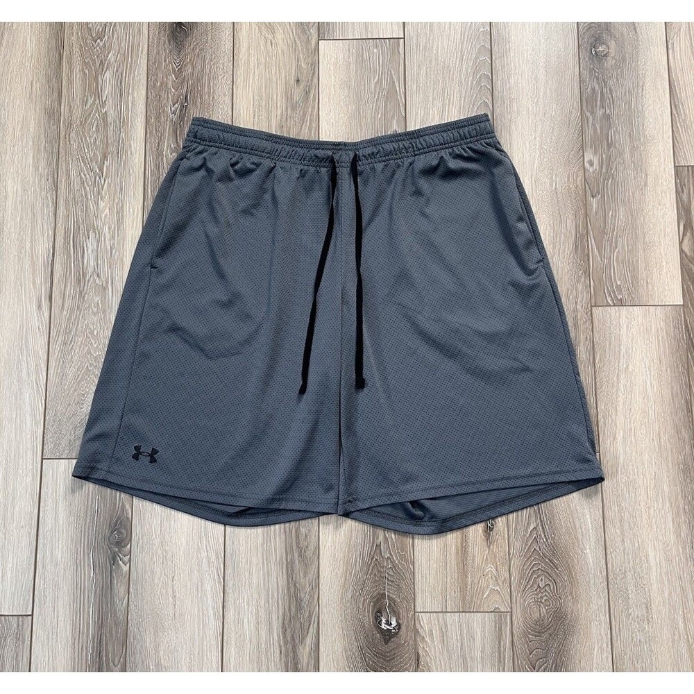 Under Armour UA Tech Mesh Loose Fit Athletic Shorts Gray Mens Sz 2XLT Pockets